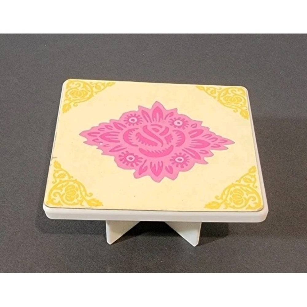 Barbie Doll Floral‎ Table Living Room Furniture Accessory Pooja Chowki Style